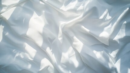 Poster - Soft White Fabric Texture with Gentle Light and Shadows