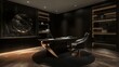 © Rere_Art151 - Dark luxurious office interior with modern design elements shines