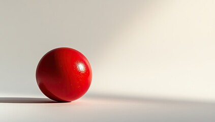 Poster - Red sphere on a plain background with light and shadow