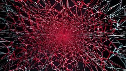 Fototapete - Neon Kaleidoscope Ethereal Corridor Journey