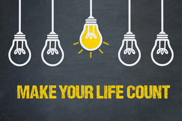 Sticker - Make your life count	
