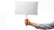 © Fardin Ahmed - Hand holds blank protest isolated on white background