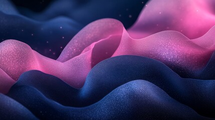 Wall Mural - Abstract layers of blue and pink color creating depth and form