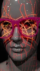 Leinwandbilder - Neon Reflections Dance