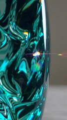 Leinwandbilder - Aqua-Blue Light Dance