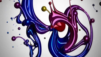 Aufkleber - Vibrant Paint Dance