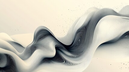 Wall Mural - flowing lines creating abstract swirls against a soft background