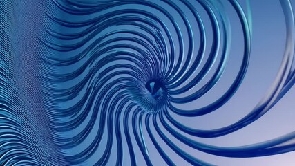 Leinwandbilder - Hypnotic Azure Spirals