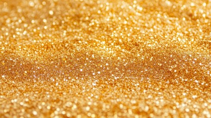 Wall Mural - Golden glittering bokeh background featuring shimmering sparkles and defocused circles ideal for festive designs and elegant presentations
