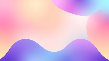 Wall Mural - soft pastel gradient with organic shapes - modern abstract background design.