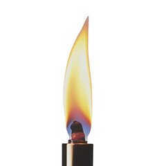Aufkleber - close up of flame flickering from candle wick, showcasing vibrant colors and smooth texture. warm glow creates calming atmosphere, perfect for relaxation or ambiance