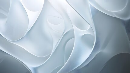 Fototapete - Captivating abstract fluid waves flowing through a soft elegant digital backdrop creating a mesmerizing minimalist design with a dynamic serene and contemporary aesthetic