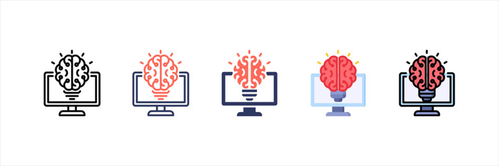 Poster - Cognitive Computing Multistyle Icon Set