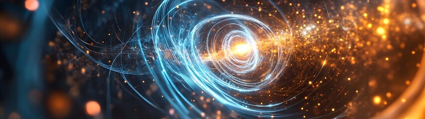 Aufkleber - Captivating Cosmic Explosion of Light Energy and Interstellar Brilliance   Mesmerizing digital artwork showcasing the dynamic and visionary power of the universe with swirling particles