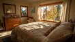 © MyStockz - Cozy and Inviting Bedroom with Natural Light and Warm Decor