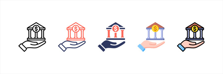 Wall Mural - Banking Multistyle Icon Set