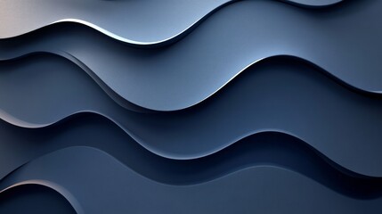 Blue Wavy Forms Create Interesting Shadows And Shapes