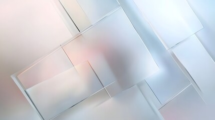 Leinwandbilder - Geometric abstract background with overlapping shapes lines and gradients in soft pastel color tones  Minimalist contemporary and modern digital art composition with a clean minimal