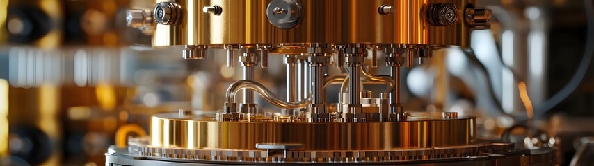 Leinwandbilder - Intricate clockwork mechanism with a multitude of gears cogs and copper components showcasing the engineering precision and industrial complexity of vintage machinery and equipment