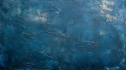 Aufkleber - Mesmerizing abstract painting showcasing dynamic and expressive brush strokes in a captivating array of deep blue hues
