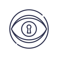 an eye with a keyhole symbolizes insight and unlocking understanding.