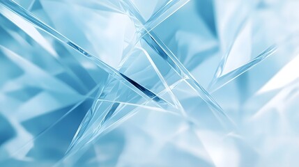 Poster - Mesmerizing low poly digital art with a futuristic crystal like pattern in a gradient of cool blue and cyan tones creating a captivating abstract and geometric backdrop or wallpaper