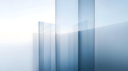 Poster - Minimalist glass and steel architectural structure featuring clean lines geometric patterns and reflective surfaces  This contemporary high rise building creates a sleek sophisticated