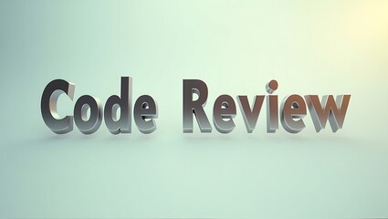 Cinematic typography artwork showcasing the concept of code review in a modern design