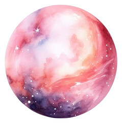 Wall Mural - png venus in watercolor style astronomy universe sphere.