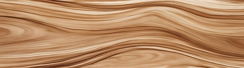 Aufkleber - Warm toned wooden textured background with smooth wavy patterns  Natural design with organic minimalist aesthetic  Wooden surface with clean simple and rustic vibe for various interior architectural
