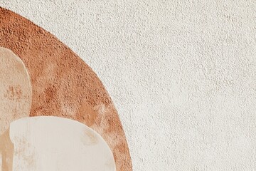 Wall Mural - abstract wall art with warm tones and textured surface design