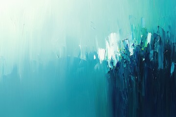 Wall Mural - abstract ocean-inspired blue and green art with soft texture