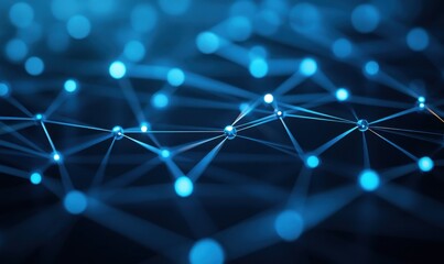Abstract network connection, digital cyberspace background, technology concept
