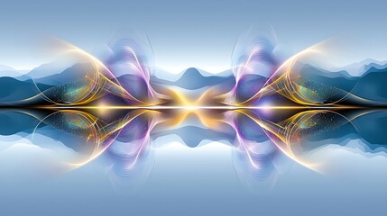 Wall Mural - abstract digital artwork featuring vibrant colors and flowing shapes, creating a sense of depth and 