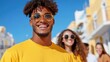© VirtuLens - Multiethnic friends laughing and enjoying summer fun on city streets together