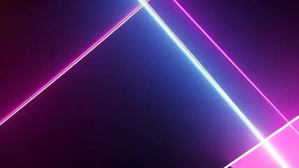 Wall Mural - vibrant neon lights with geometric shapes in dark background