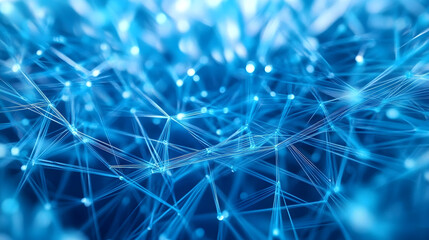 Wall Mural - abstract blue network connectivity background for tech and digital design.