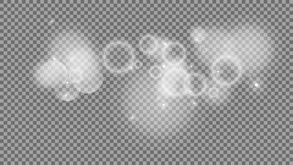 Wall Mural - bokeh circles on transparent background