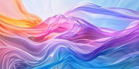 Wall Mural - curve wave dynamic glowing shine flames striped line horizontal transparent and smooth.