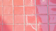 © annetdebar - Matte pink tile texture with white grout for interior design and wall coverings