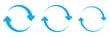© Franco - Update icon vector, Refresh icon set. Reload icon vector. circular arrow , refresh, reload. Set of circle arrows rotating on white background. Blue refresh arrow icon vector