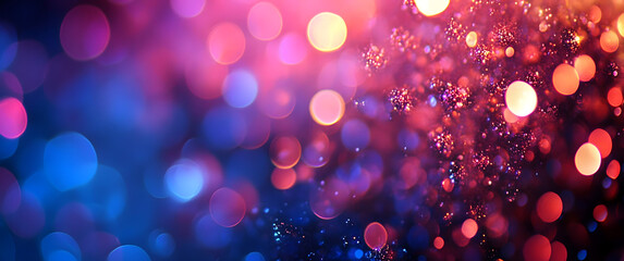 Wall Mural - abstract background with colorful bokeh lights