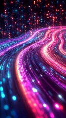 Wall Mural - abstract light trails, cosmic background