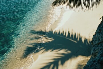 Sticker - Palm Tree Silhouette on Beach