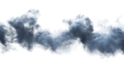 Aufkleber - Dark smoke or fog swirling on a transparent background, perfect for adding atmosphere to images and videos