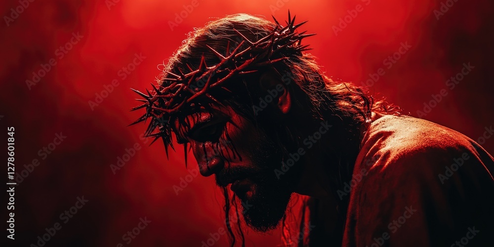 Man with thorn crown