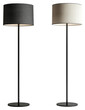 © Rawpixel.com - PNG Simple floor lamps with fabric shades lighting white style.