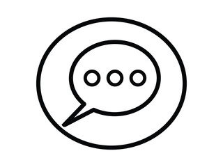 Wall Mural - chat and comment icon set. Speech bubble line icon