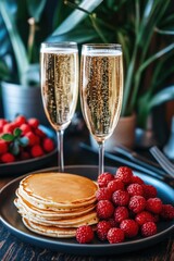 Wall Mural - Breakfast with champagne