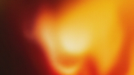 Wall Mural - Color gradient dark grainy background, orange red gold yellow vibrant abstract on black, noise texture effect